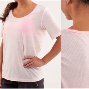 Lululemon Honey Comb Burn Out Pink Tee